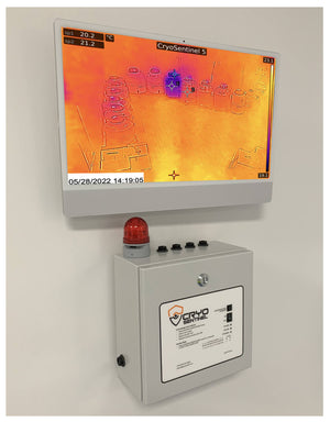 CryoSentinel Thermographic Monitoring for IVF Cryo Dewars. Early vacuum failure detection.