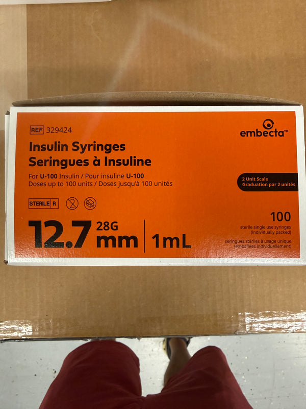 EMBECTA INSULIN SYRINGE WITH NEEDLE