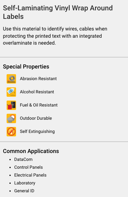 Image of multiple uses for Self-Laminating Vinyl Wrap Around Labels with Ribbon for M21 Printers - 1.25"