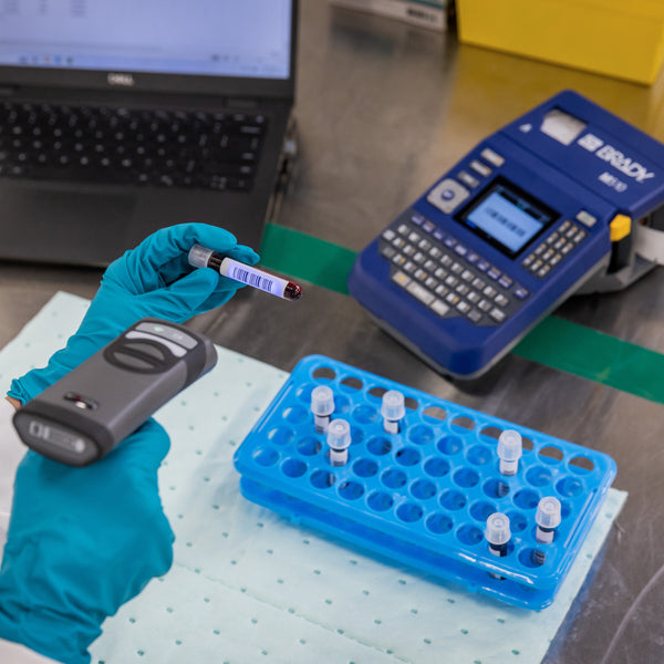 M510 Printer Label showing Test Tube with Label