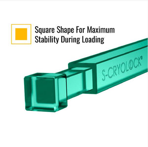 S-Cryolock showcasing square shape for maximum stability