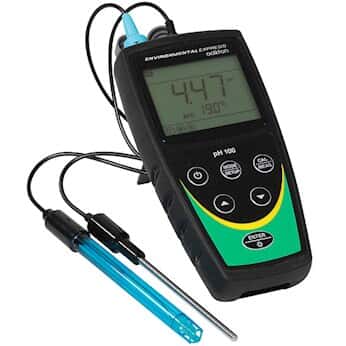 Environmental Express pH 100 Portable pH meter with pH and Temperature Probes