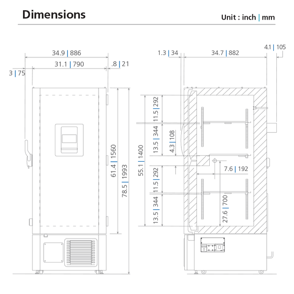 FrostLess Natural Refrigerant -86°C Freezer (18.5 cu.ft. | 525 L)