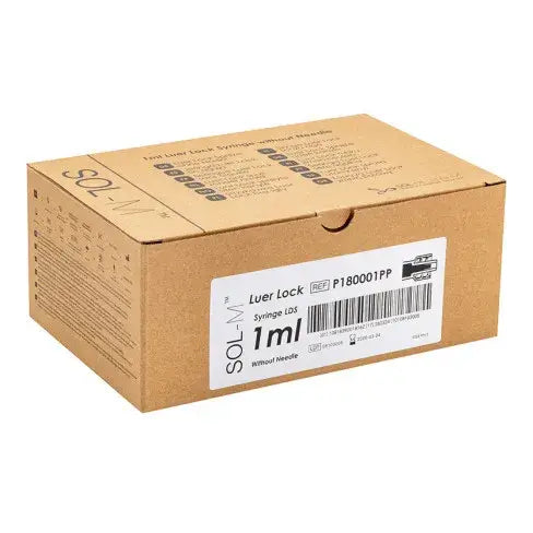 Sol M; Syringe without Needle, Luer Lock Box