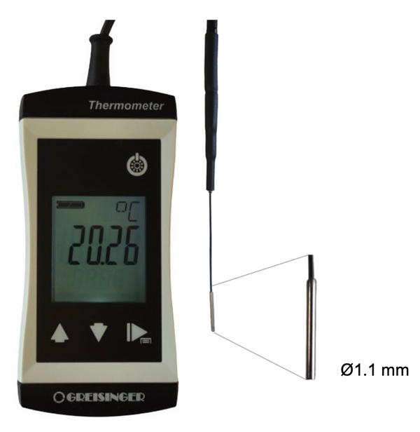 High Precision Reference Thermometer with Micro-Probe Ø1.1 mm for Vitrolife Embryoscope