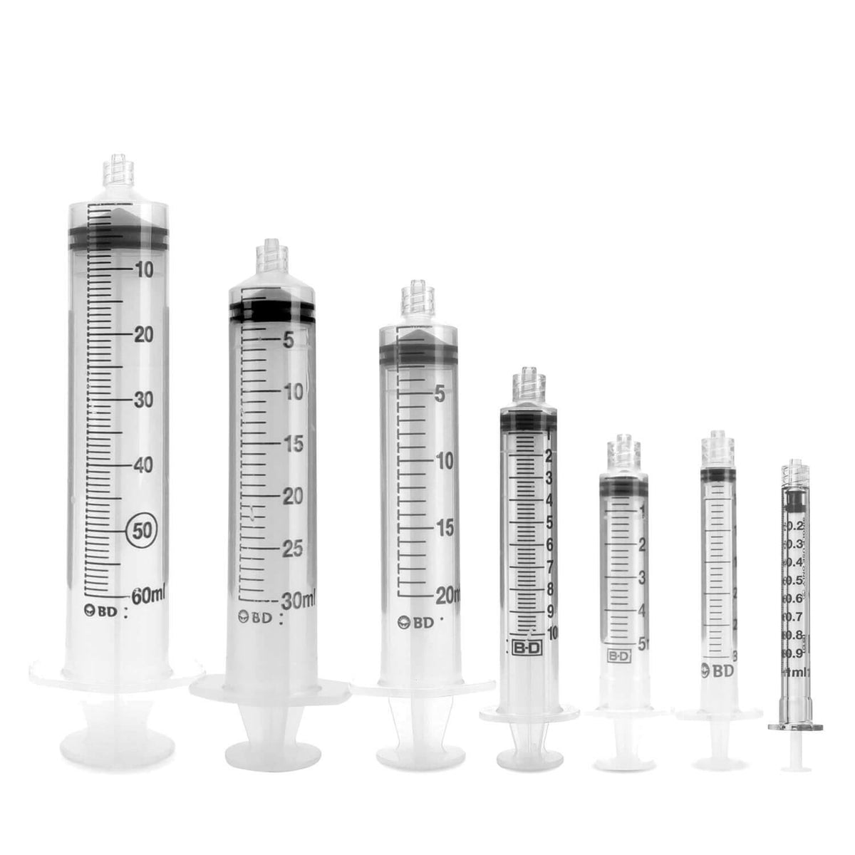 Medical Disposable Luer Lock 1ml 2ml 3ml 5ml 10ml 20ml 50ml Syringe with  Needle & Safety Needle