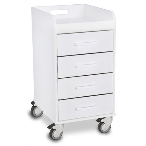 Polyethylene Compact 4 Drawer Locking Carts - IVF Store