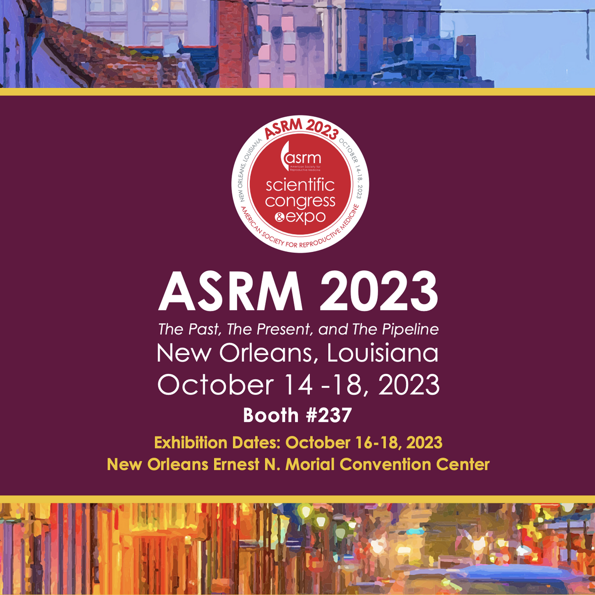 Come and see us in New Orleans: ASRM 2023 – IVF Store
