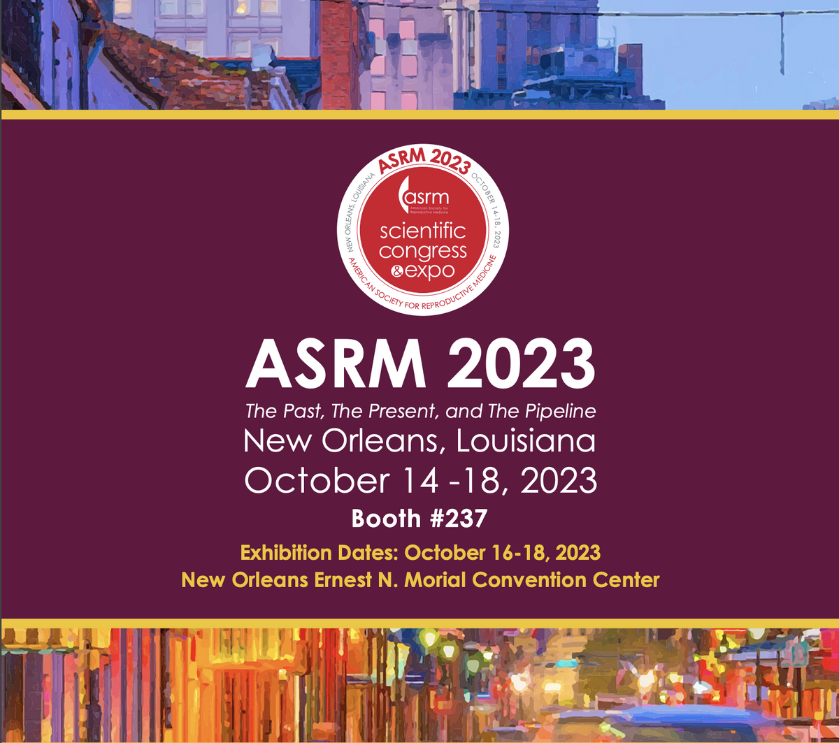 Come and see us in New Orleans ASRM 2023 IVF Store