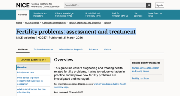 Why US Fertility Professionals Can Benefit from the Updated NICE Fertility Guidelines