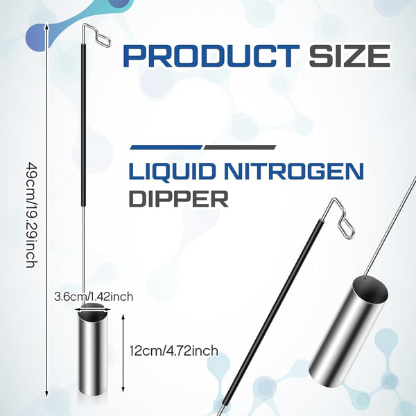 Reallnaive Dipper for Liquid Nitrogen Stainless Steel Storage Vessel Tank Dipper
