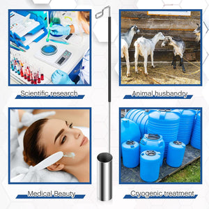 Reallnaive Dipper for Liquid Nitrogen Stainless Steel Storage Vessel Tank Dipper