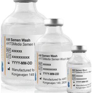 ARTSMedia Semen wash; 20 ml, 50 ml, and 100 ml glass bottles, individually packed, provided sterile.
