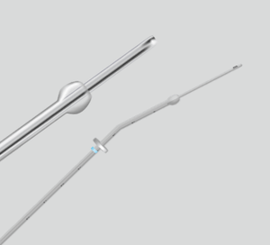 Two Medical Bulb Embryon Transfer Catheter on a light gray background