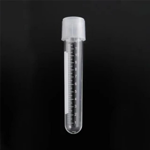 Astec Bio 14 ml OPU tube with measurement markings, typically used in medical or laboratory settings.