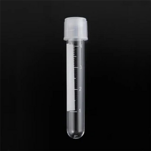 A clear 5ml Andrology Tube with measurement markings and a white cap.