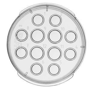 BIRR 8+4 Dish. IVF Certified MEA+ tested. 8 small wells, 4 large wells for all IVF procedures, including culture and vitrification.