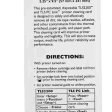 Brady Label Cleaning Card