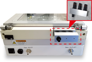 RH-3100 with a defined red marking for the optional compatible Gas Port Adapter