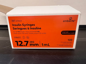 EMBECTA INSULIN SYRINGE WITH NEEDLE