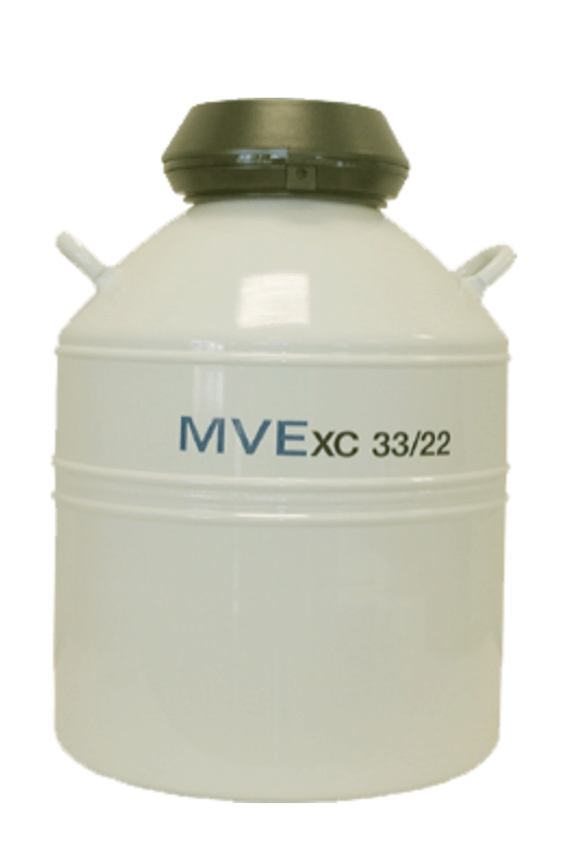 MVE XC 33/22 Cryogenic Freezer with (6) 11″ Canisters (Capacity: 360 x 2.0 ml vials)