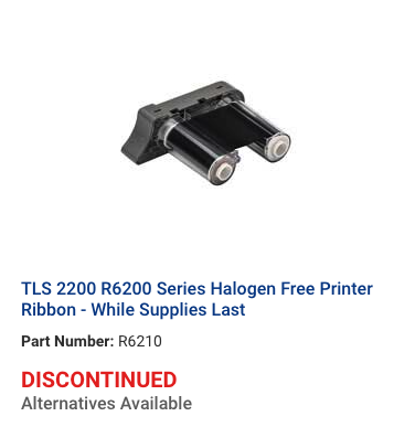 R6200 R6000 R4300 Series Halogen Free Ribbon for M6 Printers - Black