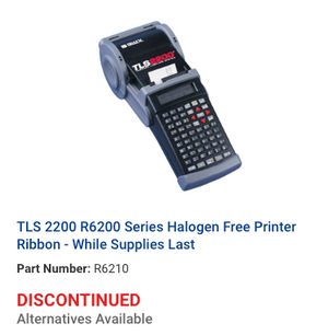 Ribbon R6002 R6200 R6000 R4300 Series Halogen Free Ribbon for M6 Printers - Black ...