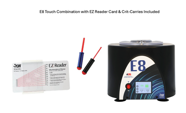 E8 Centrifuge: 8-Place FIXED Angled (Benchtop / Portable / Combination)