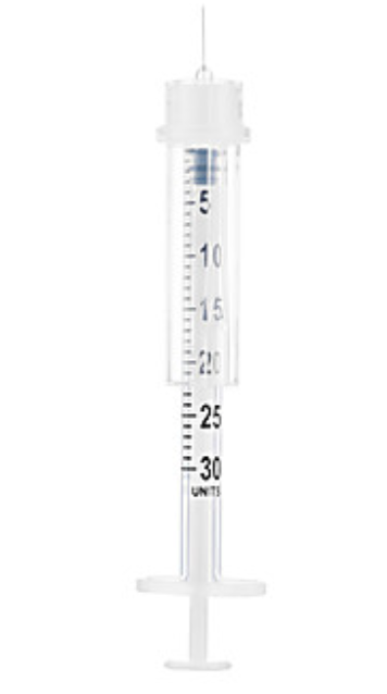 SOL-GUARD Insulin Safety Syringe w/Fixed Needle