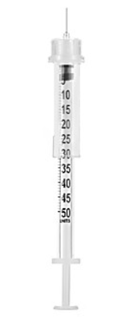 SOL-GUARD Insulin Safety Syringe w/Fixed Needle