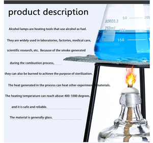 Alcohol Lamp Bottle Glass Alcohol Burner Lamp