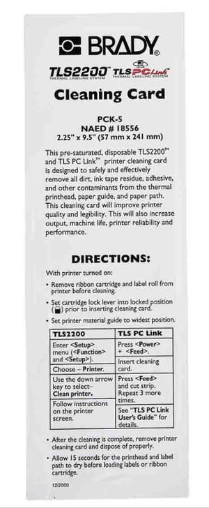 Cleaning Kit 5-Pack for M6 and TLS2200 Printers