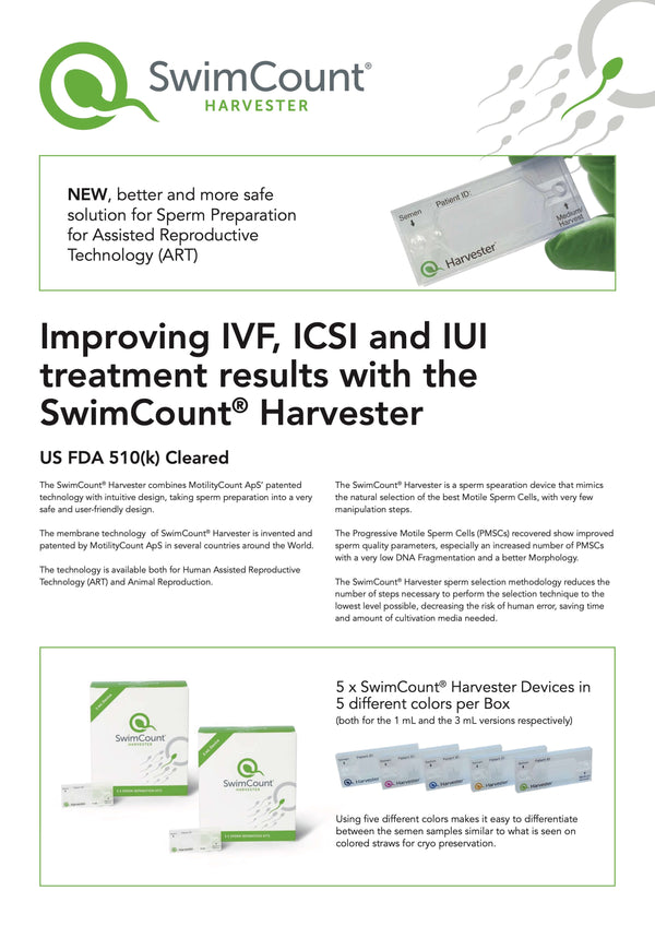 SwimCount® Harvester - Sperm Separation for IVF, ICSI and IUI