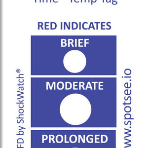 SpotSee, WarmMark Ascending Time-Temp Indicator; WarmMark Short-Run 0C/32F