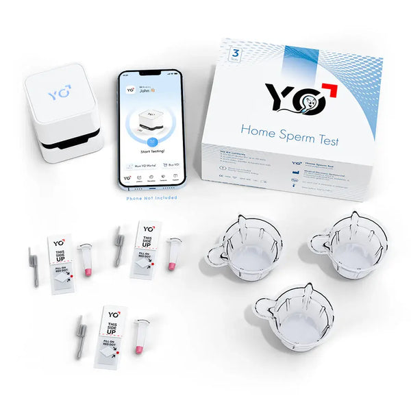 YO Home Sperm - 3 Test Kit | at-Home Fertility Test Kit for Men