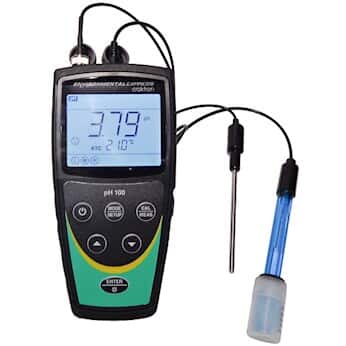 Environmental Express pH 100 Portable pH meter with pH and Temperature Probes