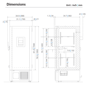 FrostLess Natural Refrigerant -86°C Freezer (18.5 cu.ft. | 525 L)