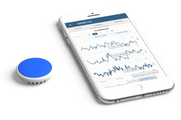 Tempo Disc Maxi™ Wireless Temperature, Humidity and Dew Point Sensor Beacon and Data Logger