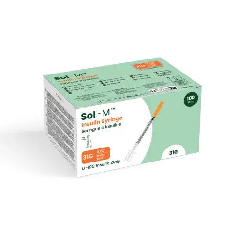 Sol M, Standard Insulin Syringe; Sol-M 1ml Standard Insulin Syringe