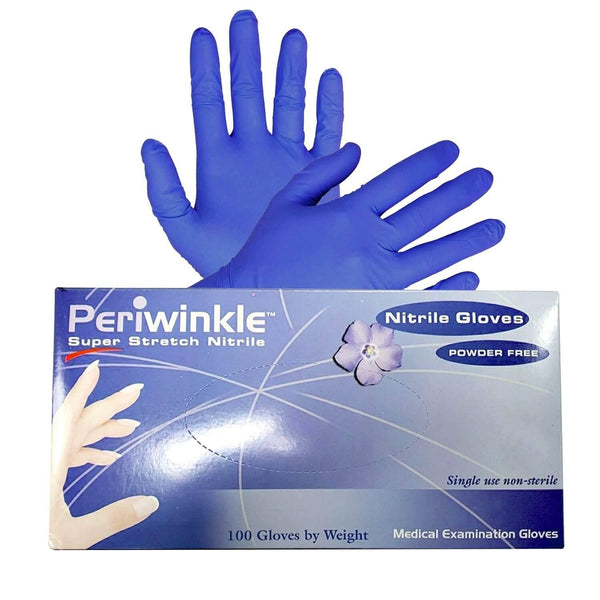 Periwinkle Soft Blue Nitrile Exam Gloves (XL) - IVF Store