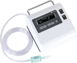 ASTEC branded CO2 gas analyzer with a digital display showing CO2 levels, housed in a compact, white rectangular body with wire