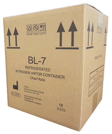 Chart MVE BL-7 Disposable Refrigerated Liquid Nitrogen Vapor Transport (15 x 2.0mL Vials)