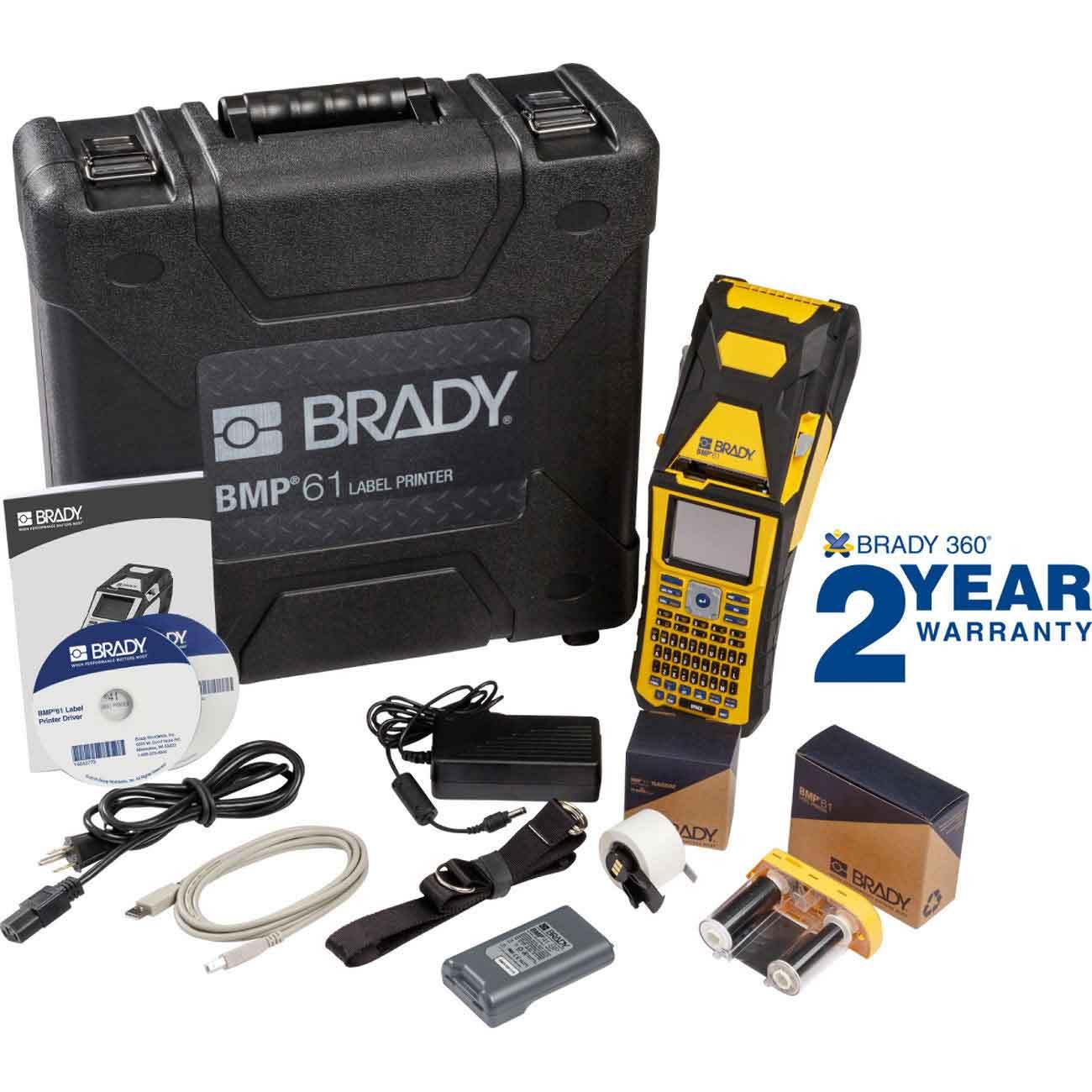 BMP51 Label Printer Kit with Li-Ion Battery and Hard Case - Brady Part:  BMP51, Brady