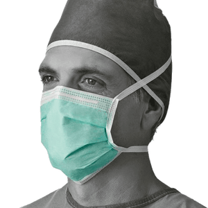 Secure-Gard® Fluid Resistant Procedure Face Mask (Focus on Green Face Mask)