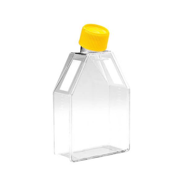 Flask 270 mL is used for aliquoting media. with yellow cap