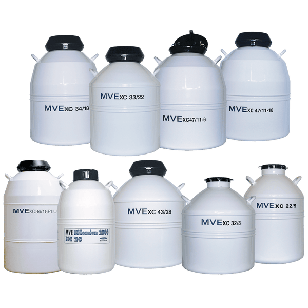 The Complete MVE XC series of Liquid Nitrogen Storage Dewars