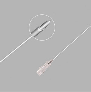 The ACE-M Manual Single Lumen Ovum Pickup Needle is used for laparoscopic or ultrasound-guided transvaginal retrieval of oocytes from follicles.