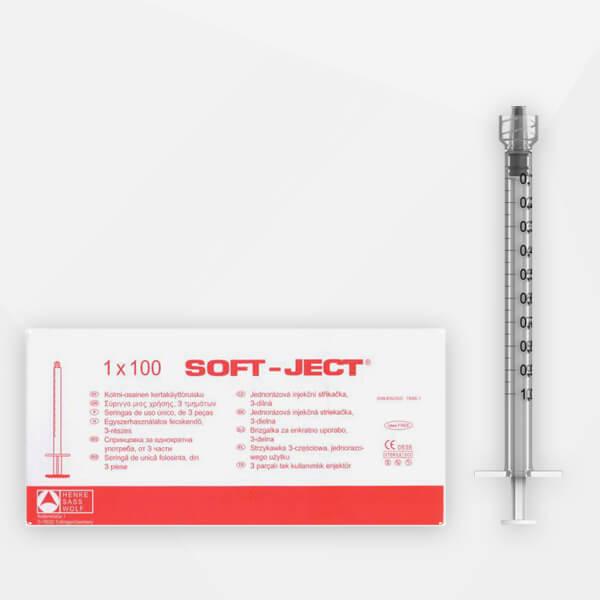 1 mL Soft-Ject® Luer-Lock Low Dead Space Disposable Syringe