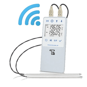 TraceableLIVE® Liquid Nitrogen Datalogging Traceable Thermometer. Dual Probe Version.