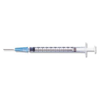 1ml Syringe with Needle - 27G Needle 100-Pack Individually packed Suitable  for use in industrial laboratories